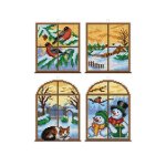Winter Windows Plastic Canvas (image for) Winter Windows Plastic Canvas